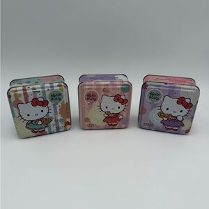 Hello Kitty Pastel Tin Set - Pink, Purple, Blue